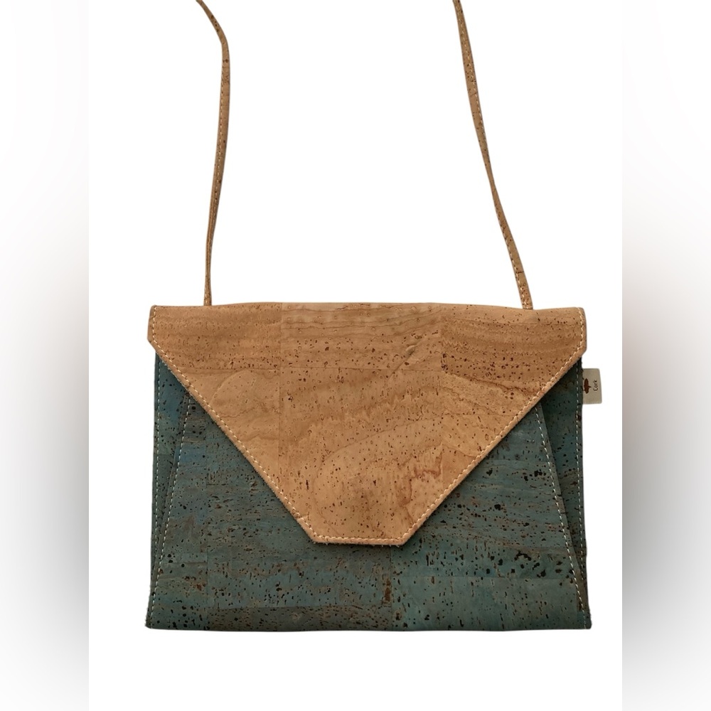 Cork & Co Portugal Two Tone Envelope Cork Vegan Bag